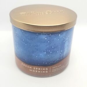 Bath & Body Works White Barn 3-Wick Candle in Fresh Spring Morning NEW